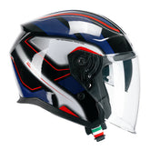CGM 136G RNA SPORT JET CASCO MOTO NERO ROSSO AZUL