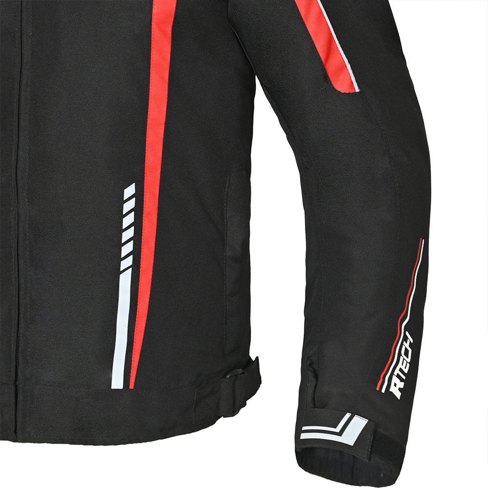 R-TECH - CHAQUETA TEXTIL MARSHAL NEGRO/ROJO - SECURTEX MOTOR S.L (t/a MaximoMoto)