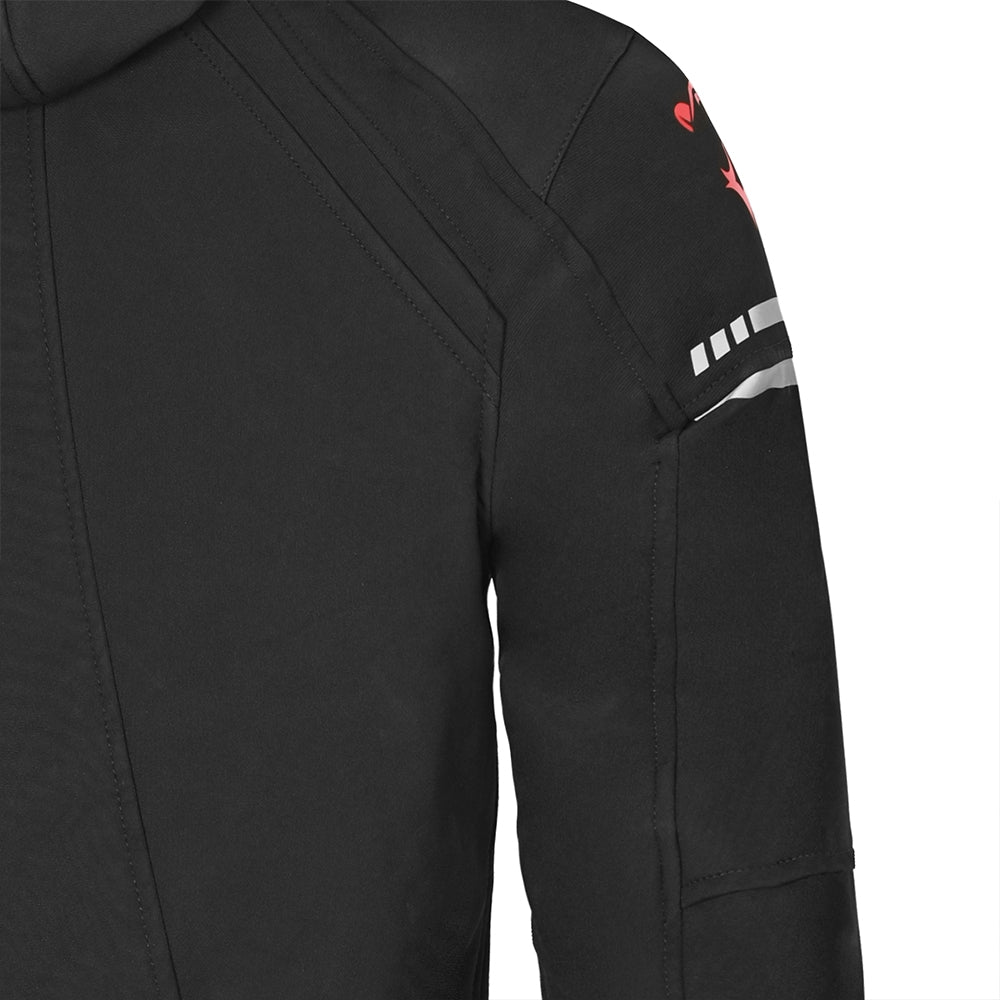 BELA - BREEZE SOFTSHELL Negro/Rojo - SECURTEX MOTOR S.L (t/a MaximoMoto)