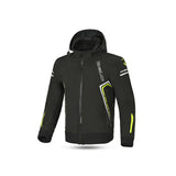 BELA - BREEZE SOFTSHELL Negro/Amarillo Fluor - SECURTEX MOTOR S.L (t/a MaximoMoto)