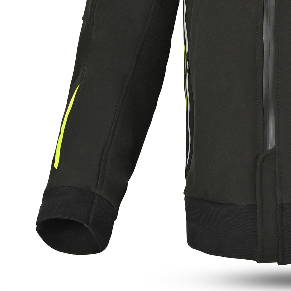 BELA - BREEZE SOFTSHELL Negro/Amarillo Fluor - SECURTEX MOTOR S.L (t/a MaximoMoto)