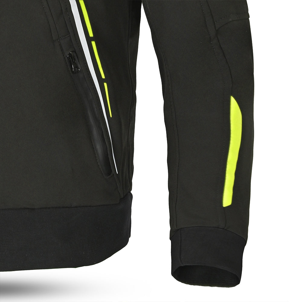 BELA - BREEZE SOFTSHELL Negro/Amarillo Fluor - SECURTEX MOTOR S.L (t/a MaximoMoto)