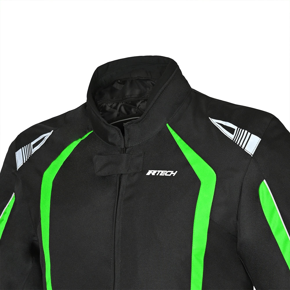 R-TECH - Chaqueta Textil Marshal Negro/Verde - SECURTEX MOTOR S.L (t/a MaximoMoto)