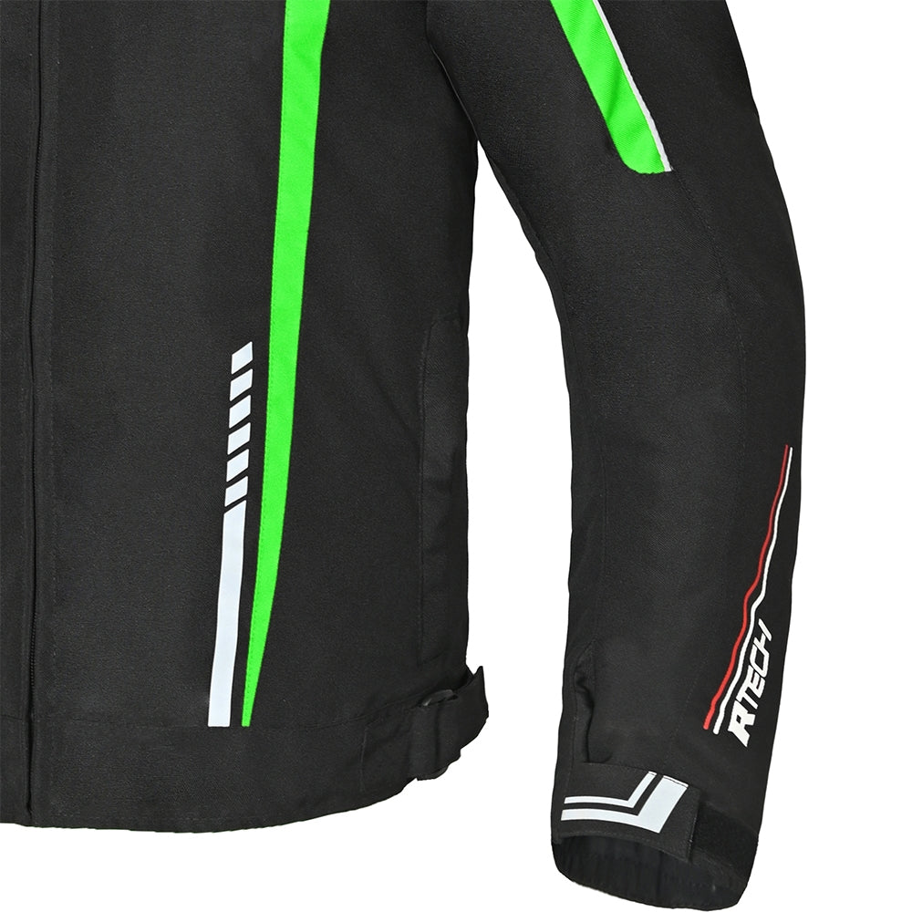 R-TECH - Chaqueta Textil Marshal Negro/Verde - SECURTEX MOTOR S.L (t/a MaximoMoto)