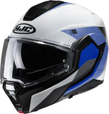 hjc- i100 beston mc2 casco integral modular de moto azul