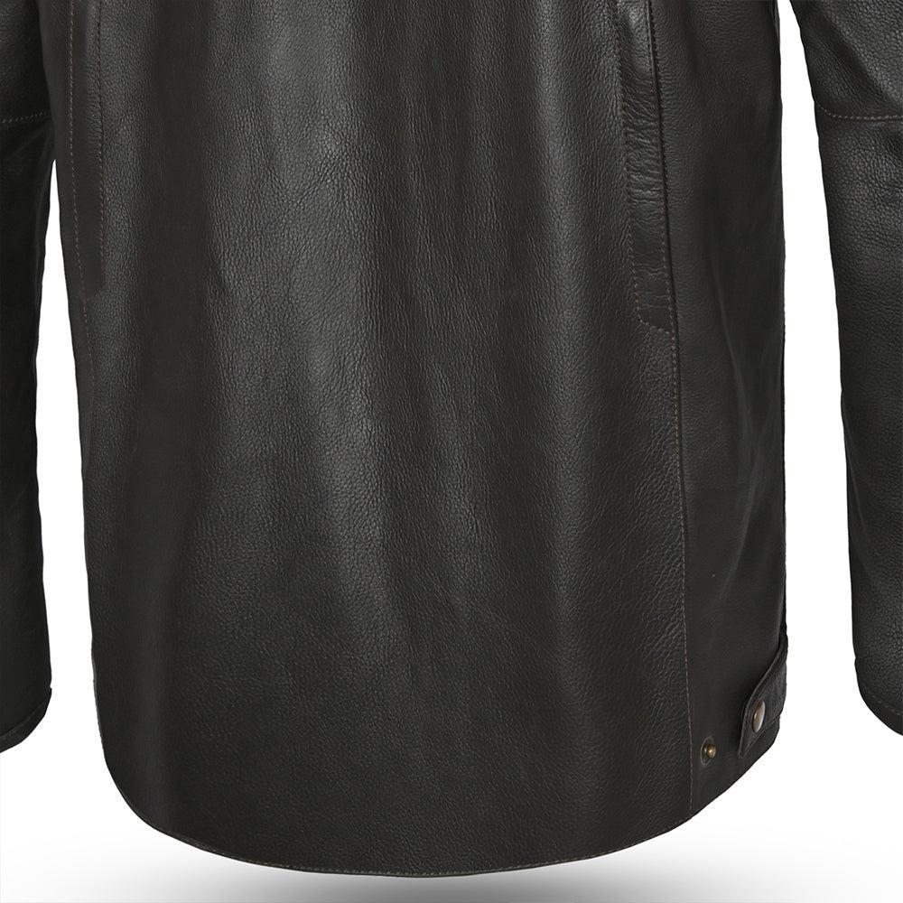 BELA - CHAQUETA PIEL STARK MARRÓN OSCURO/ROJO - SECURTEX MOTOR S.L (t/a MaximoMoto)