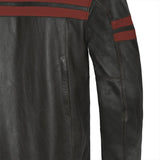 BELA - CHAQUETA PIEL STARK MARRÓN OSCURO/ROJO - SECURTEX MOTOR S.L (t/a MaximoMoto)