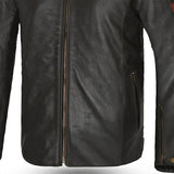 BELA - CHAQUETA PIEL STARK MARRÓN OSCURO/ROJO - SECURTEX MOTOR S.L (t/a MaximoMoto)