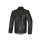 BELA - CHAQUETA PIEL STARK MARRÓN OSCURO/ROJO - SECURTEX MOTOR S.L (t/a MaximoMoto)