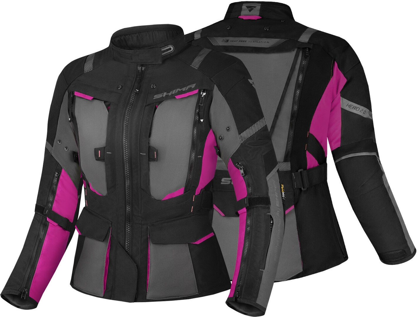 SHIMA HERO 2.0 LADY JACKET PINK - SECURTEX MOTOR S.L (t/a MaximoMoto)