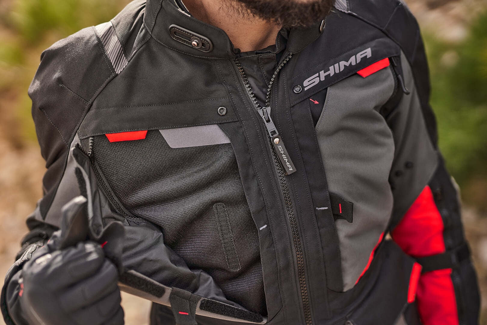 SHIMA HERO 2.0 MEN JACKET RED - SECURTEX MOTOR S.L (t/a MaximoMoto)