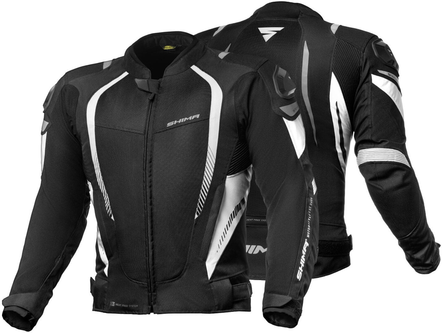 SHIMA MESH PRO JACKET BLACK/WHITE - SECURTEX MOTOR S.L (t/a MaximoMoto)