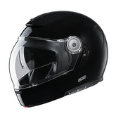 Casco de moto abatible estilo vintage HJC V90 Uni Noir Metal