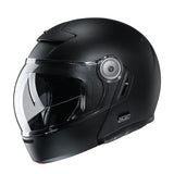 V90 uni casco de moto modular estilo vintage semi mate negro