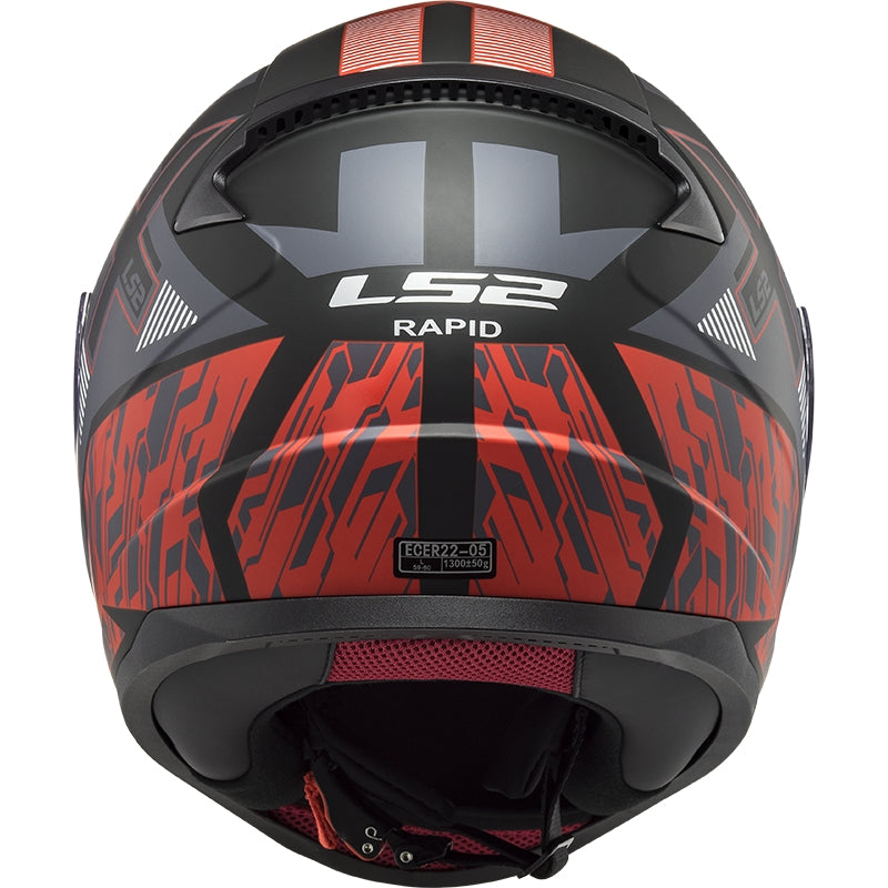 LS2 FF353 RAPID XTREET MATT BLACK RED - SECURTEX MOTOR S.L (t/a MaximoMoto)