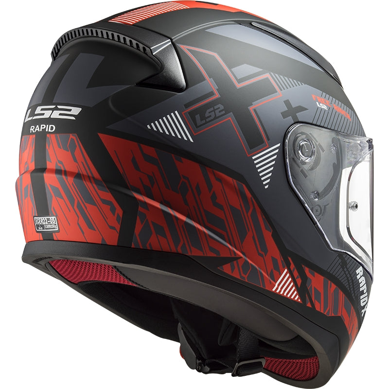 LS2 FF353 RAPID XTREET MATT BLACK RED - SECURTEX MOTOR S.L (t/a MaximoMoto)