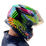 LS2 FF800 STORM POWER MATT BLACK RAINBOW - SECURTEX MOTOR S.L (t/a MaximoMoto)