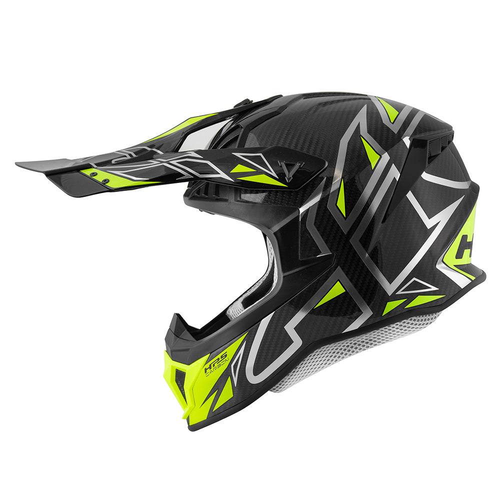Givi 70.1 VECTOR Carbono Casco de motocross Plata Amarillo - SECURTEX MOTOR S.L (t/a MaximoMoto)