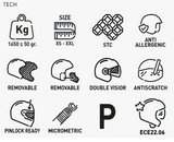 Kappa KV33 Enduro Wizard de moto aventura Casco