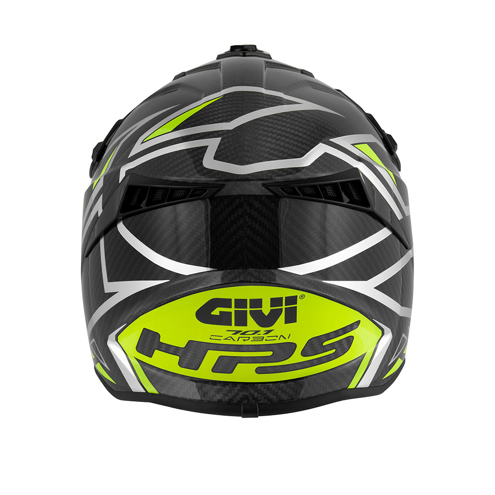 Givi 70.1 VECTOR Carbono Casco de motocross Plata Amarillo - SECURTEX MOTOR S.L (t/a MaximoMoto)