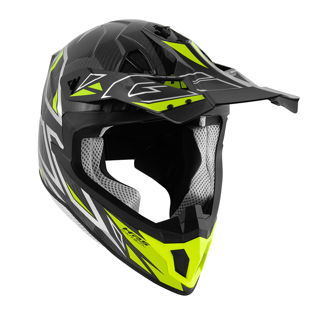 Givi 70.1 VECTOR Carbono Casco de motocross Plata Amarillo - SECURTEX MOTOR S.L (t/a MaximoMoto)