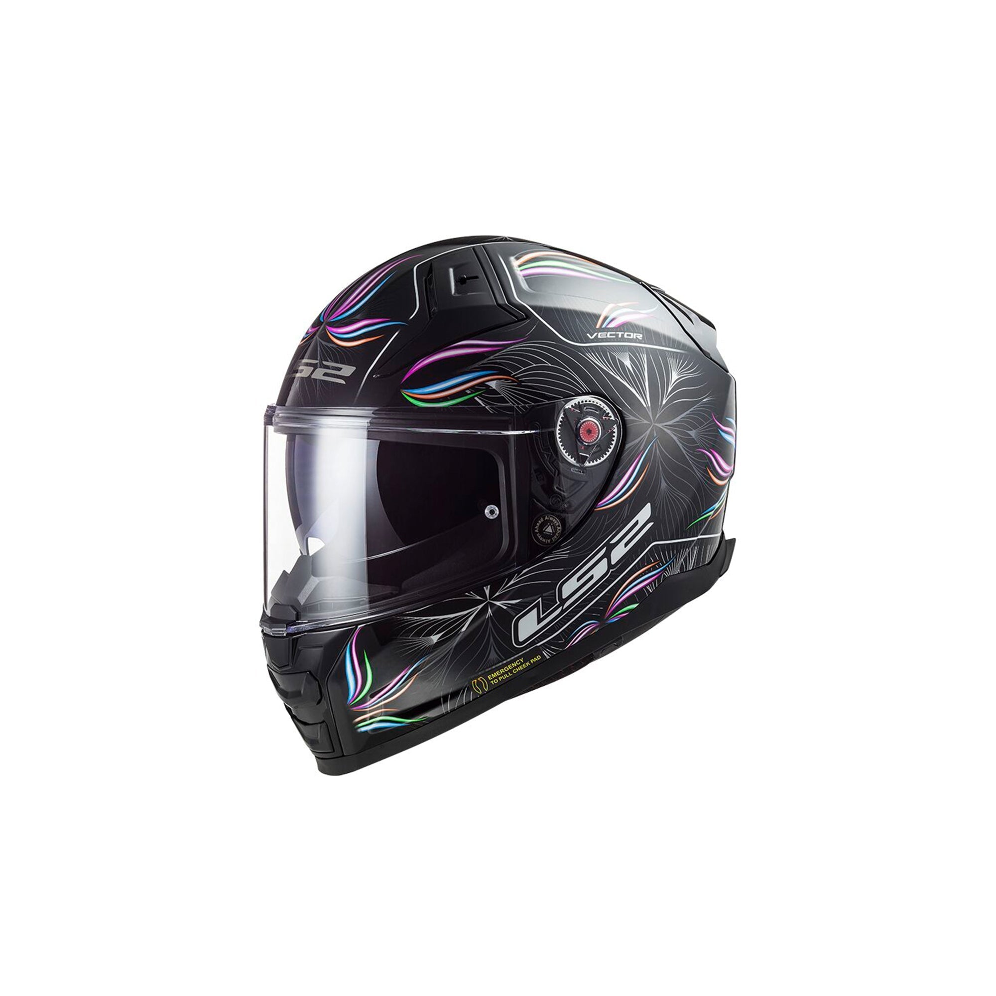 LS2 FF811 VECTOR II TROPICAL BLACK WHITE - SECURTEX MOTOR S.L (t/a MaximoMoto)