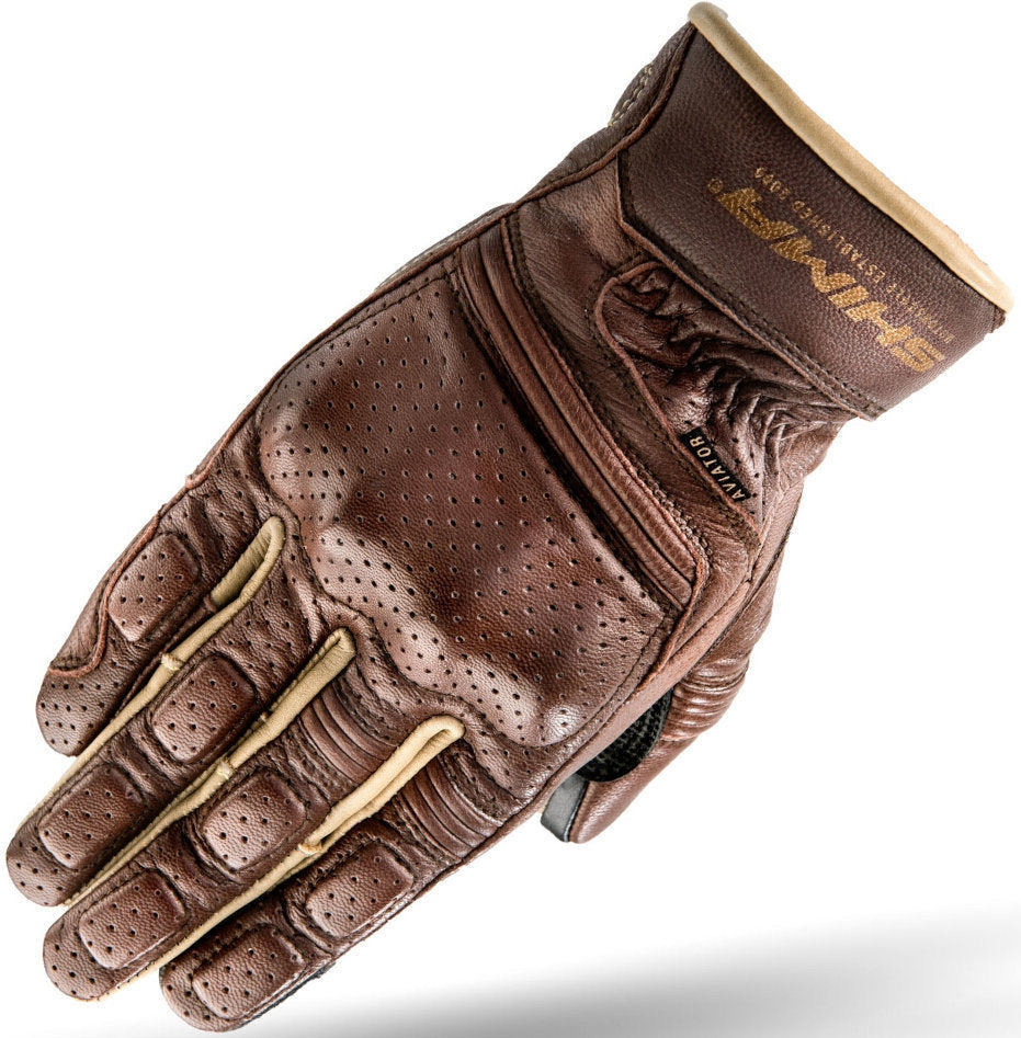 SHIMA Aviator Guantes de moto Touring Marrón