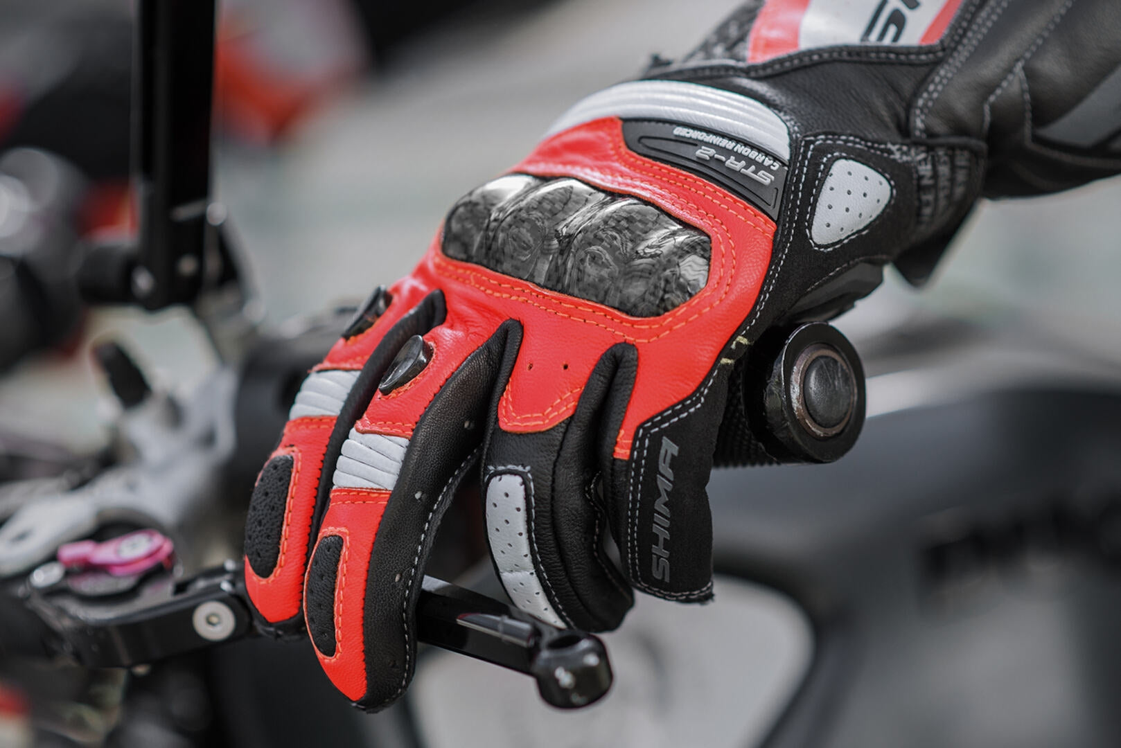 SHIMA STR-2 GUANTES RED FLUO - SECURTEX MOTOR S.L (t/a MaximoMoto)