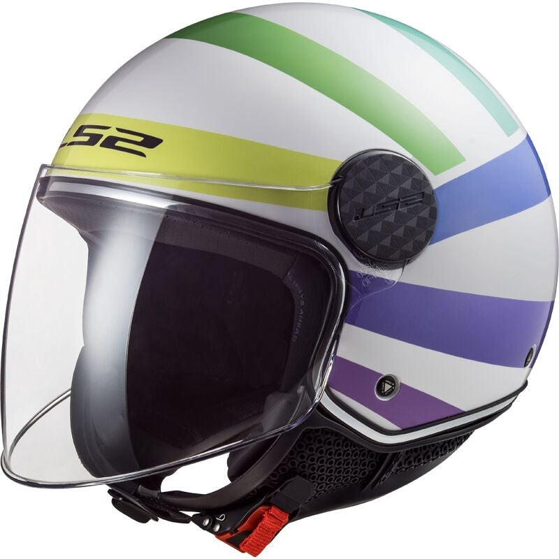 LS2 OF558 SPHERE LUX SWIRL GL.WHITE RAINBOW - SECURTEX MOTOR S.L (t/a MaximoMoto)