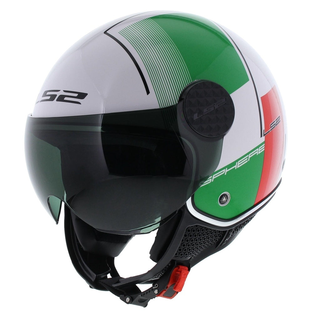 LS2 OF558 SPHERE LUX FIRM WHITE GREEN RED - SECURTEX MOTOR S.L (t/a MaximoMoto)