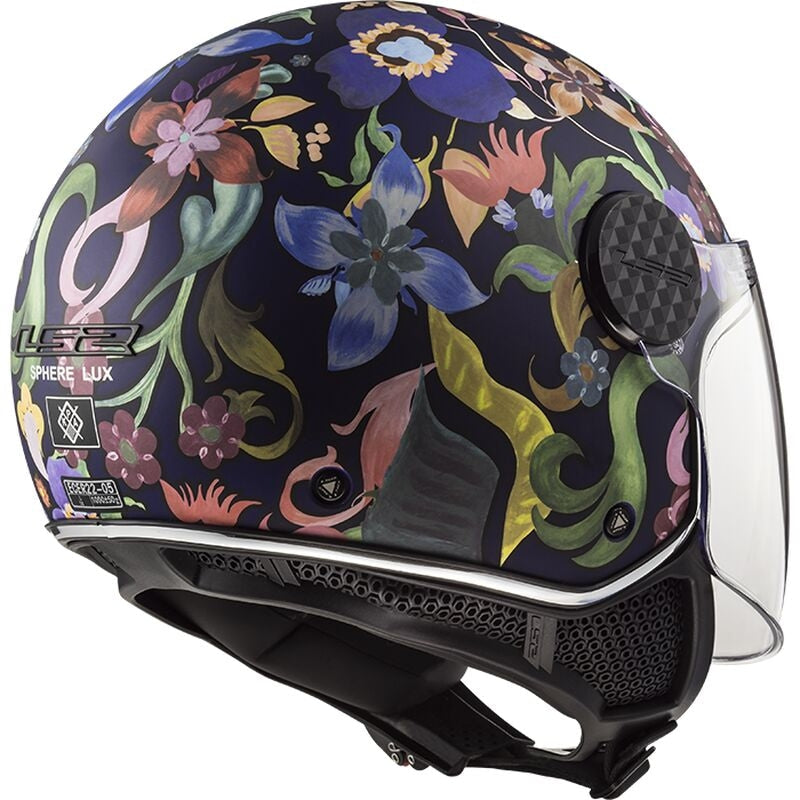 LS2 OF558 SPHERE LUX BLOOM BLUE PINK - SECURTEX MOTOR S.L (t/a MaximoMoto)