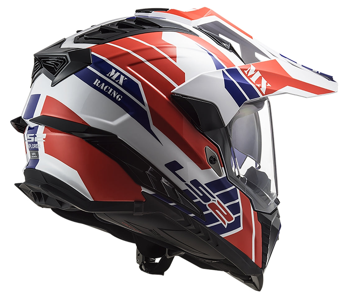 LS2 MX701 EXPLORER ATLANTIS G.WHITE RED BLUE - SECURTEX MOTOR S.L (t/a MaximoMoto)