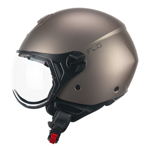 CGM 167A FLO MONO Abierto Jet Casco Gris Tórtola Satinado