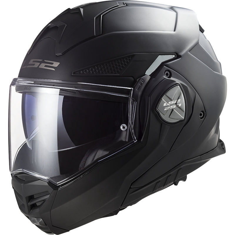 Casco de moto modular abatible LS2 FF901 Advant X negro mate sólido