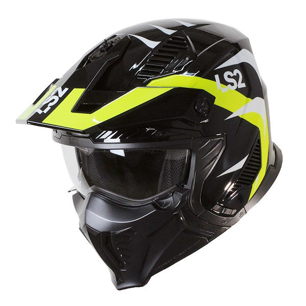 LS2 OF606 DRIFTER TRIALITY H-V YELLOW - SECURTEX MOTOR S.L (t/a MaximoMoto)