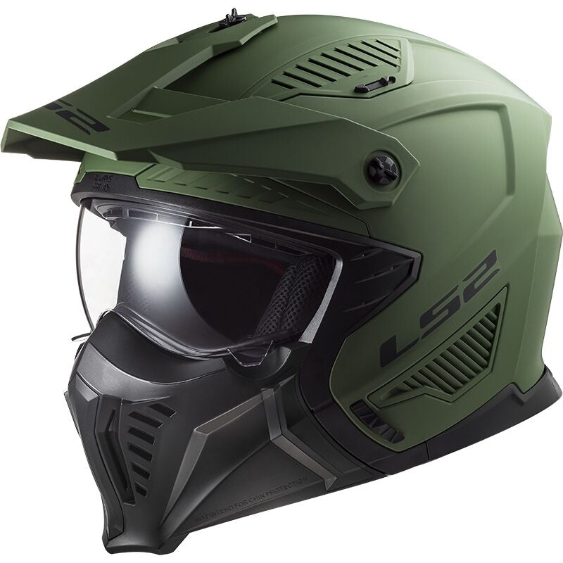 LS2 OF606 DRIFTER SOLID MATT MILITARY GREEN - SECURTEX MOTOR S.L (t/a MaximoMoto)