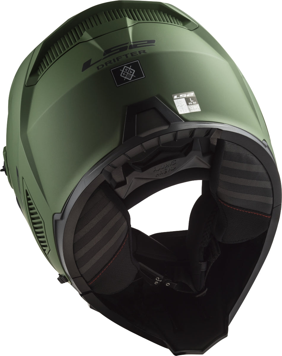 LS2 OF606 DRIFTER SOLID MATT MILITARY GREEN - SECURTEX MOTOR S.L (t/a MaximoMoto)