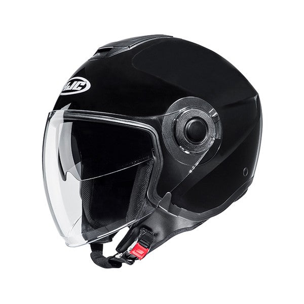 HJC i40N UNI Urban Equitación De Moto Jet Casco Negro Metalico