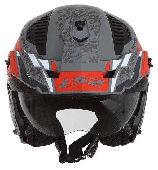 LS2 OF606 DRIFTER DEVOR M.SILVER TITANIUM RED-06 - SECURTEX MOTOR S.L (t/a MaximoMoto)