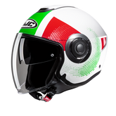 HJC i40N PYLE MC41 Casco Jet Para Moto Para Turismo Urbano