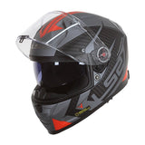 LS2 FF811 VECTOR II SPLITTER MATT TITANIUM RED - SECURTEX MOTOR S.L (t/a MaximoMoto)