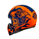 HJC V60 FLAME MC27 Casco Integral De Motocicleta Estilo Vintage - SECURTEX MOTOR S.L (t/a MaximoMoto)