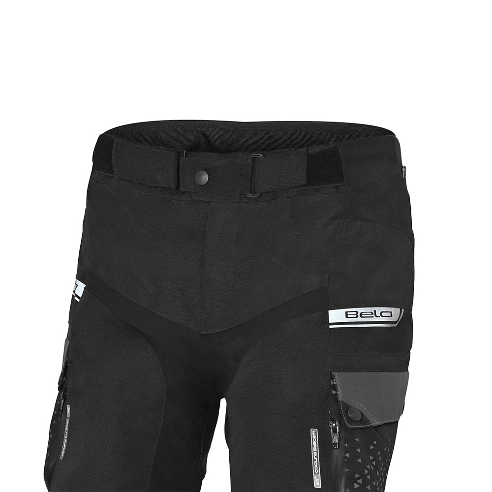 BELA - Pantalón Textil Crossroad Extreme WP Negro/Antracita/Rojo - SECURTEX MOTOR S.L (t/a MaximoMoto)