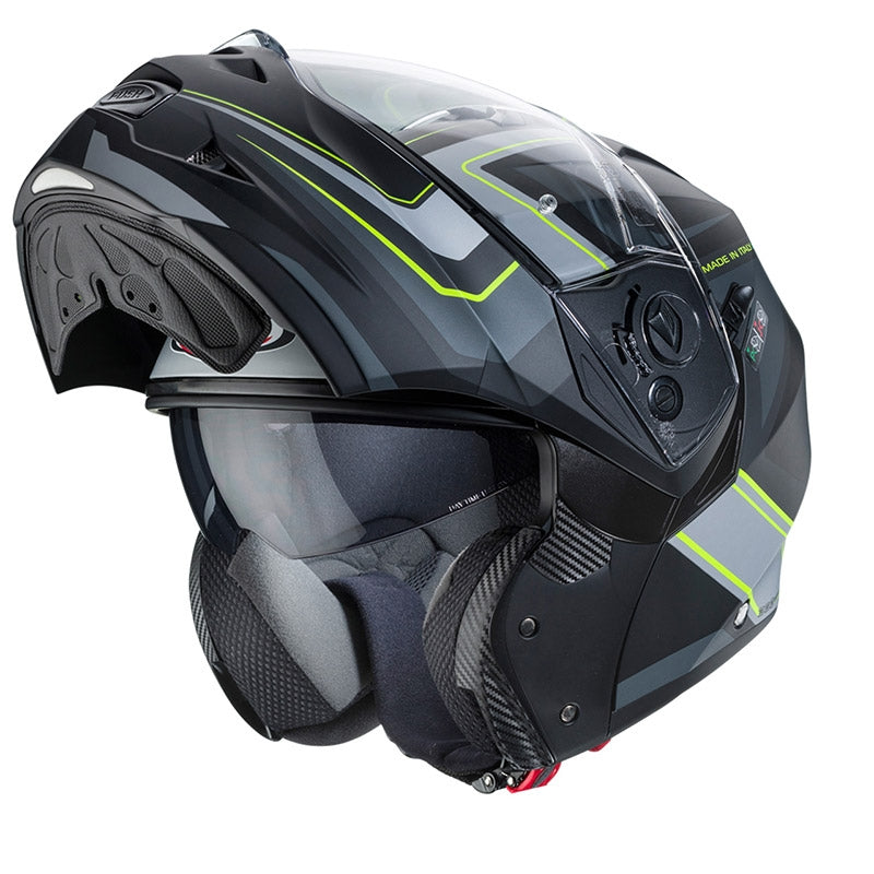 CABERG-Casco DUKE 2 TOUR MATT BLACK/YELLOW /ANTHRA/SILV - SECURTEX MOTOR S.L (t/a MaximoMoto)