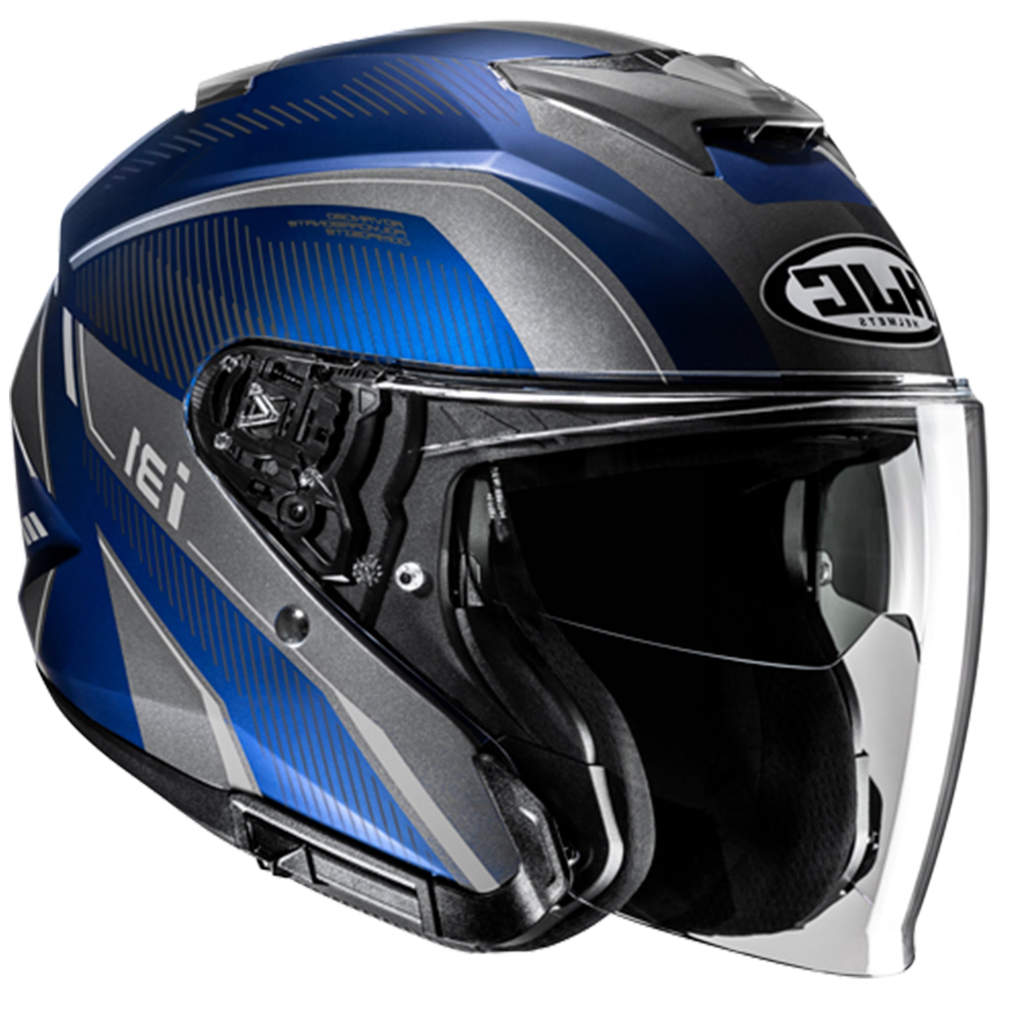 HJC i31 Reno MC2 Casco jet para moto de calle