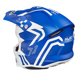 HJC i50 Hex Blanco Azul casco de motocross BACK