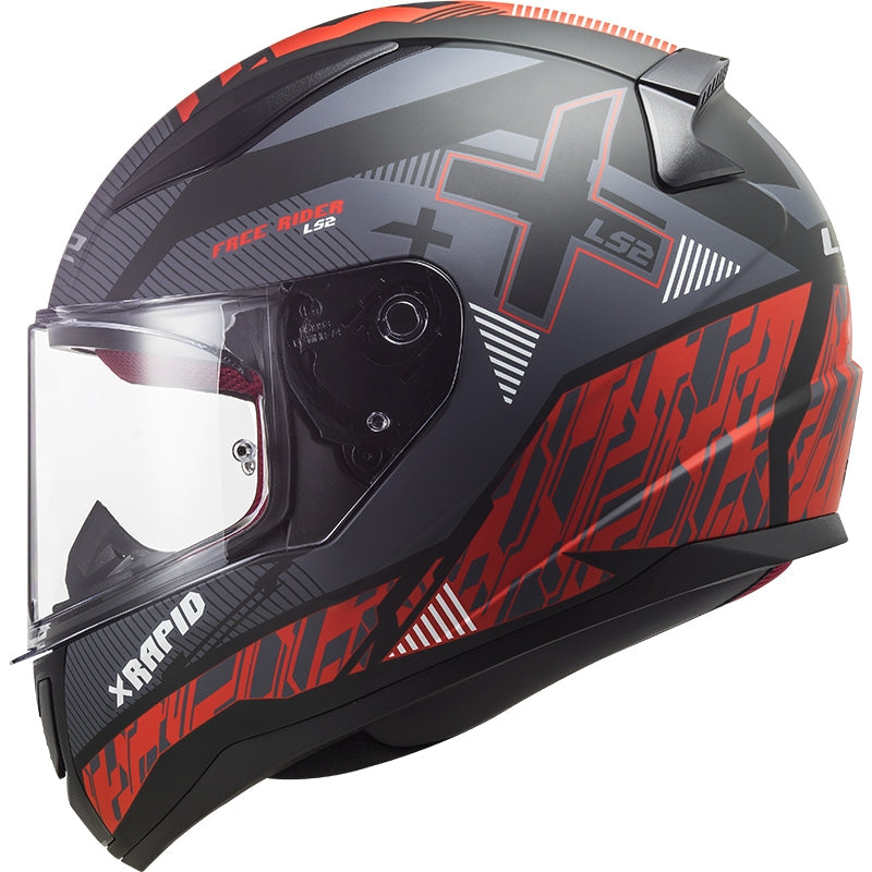 LS2 FF353 RAPID XTREET MATT BLACK RED - SECURTEX MOTOR S.L (t/a MaximoMoto)