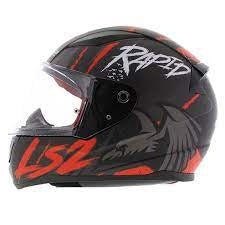 LS2 FF353 RAPID RAVEN M.BLACK WHITE RED - SECURTEX MOTOR S.L (t/a MaximoMoto)