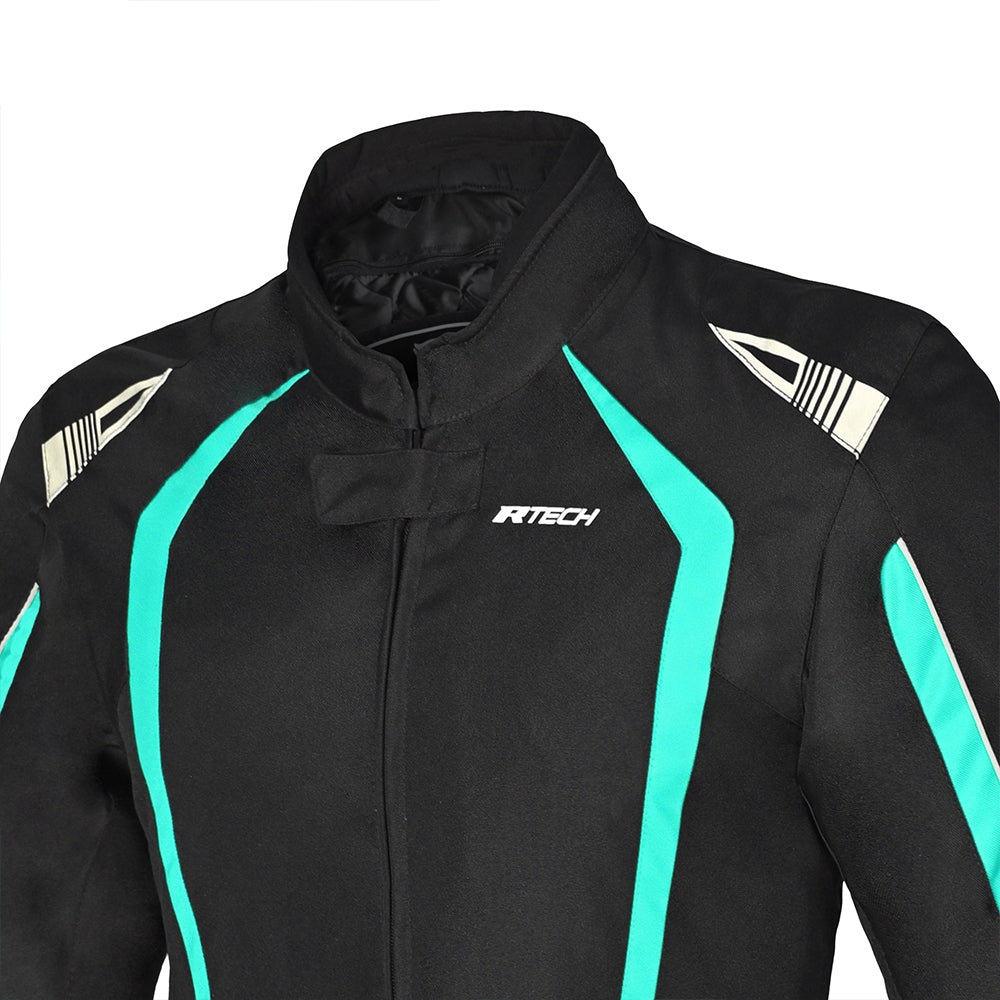 R-TECH - Chaqueta Textil Marshal Lady Negro/Turquesa - SECURTEX MOTOR S.L (t/a MaximoMoto)