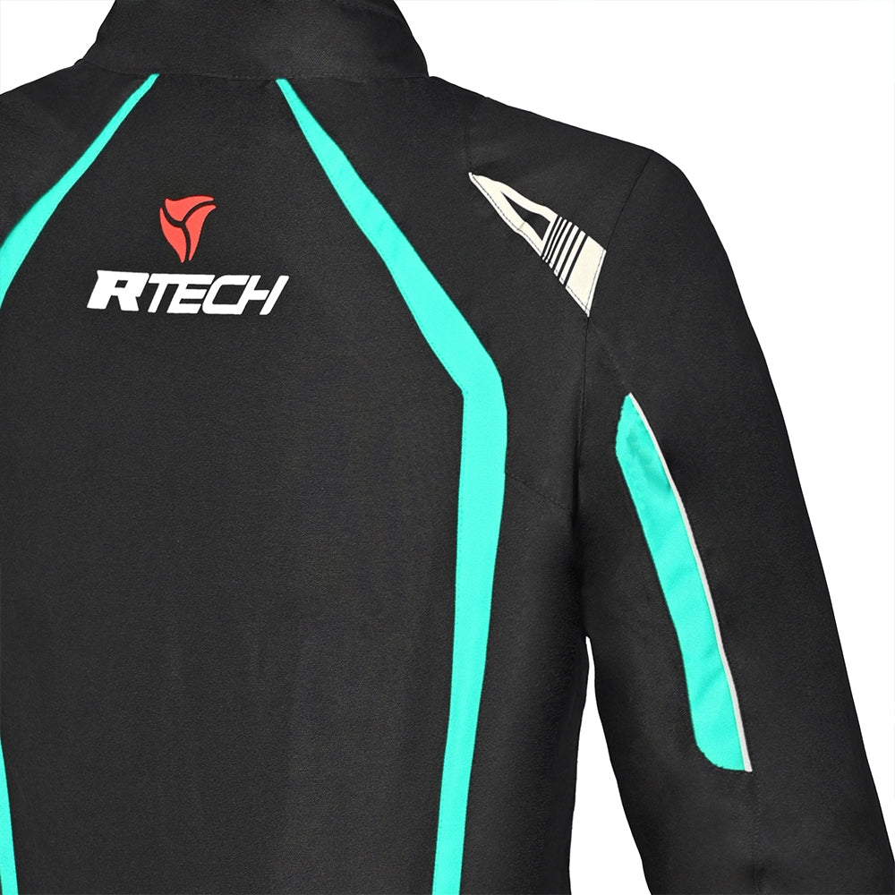 R-TECH - Chaqueta Textil Marshal Lady Negro/Turquesa - SECURTEX MOTOR S.L (t/a MaximoMoto)